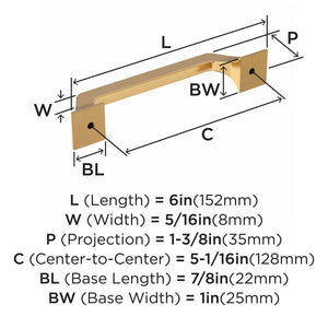 Amerock Cabinet Pull Champagne Bronze 5-1/16 inch (128 mm) Center-to-Center Exceed 1 Pack Drawer Pull Cabinet Handle Cabinet Hardware