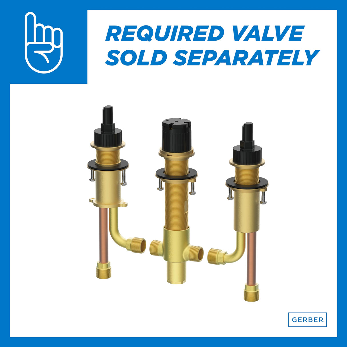 Gerber D300970BST Tribune Three Piece Roman Tub Trim Kit - Satin Black