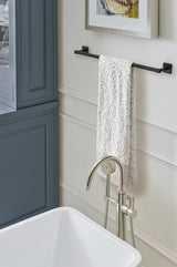 Amerock BH36074MB Matte Black Towel Bar 24 in (610 mm) Towel Rack Appoint Bathroom Towel Holder Bathroom Hardware Bath Accessories