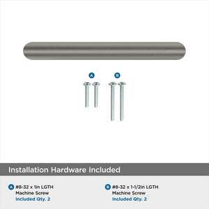 Amerock Cabinet Pull Satin Nickel 3-3/4 inch (96 mm) Center-to-Center Revolve 1 Pack Drawer Pull Cabinet Handle Cabinet Hardware