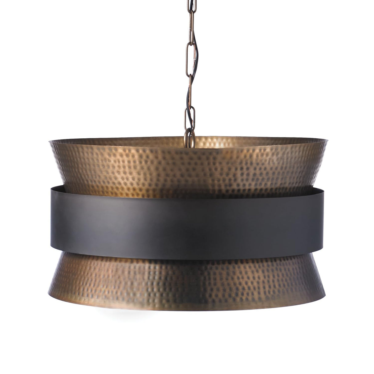 Capital Lighting 330446PZ Loren 4 Light Pendant Patinaed Brass and Dark Zinc