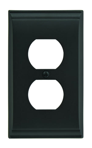 Amerock Wall Plate Black Bronze Duplex Outlet Cover Candler 1 Pack Electrical Outlet Cover
