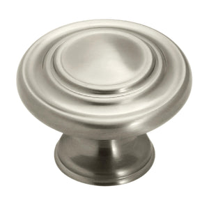 Amerock Cabinet Knob Satin Nickel 1-5/16 inch (33 mm) Diameter Inspirations 10 Pack Drawer Knob Cabinet Hardware
