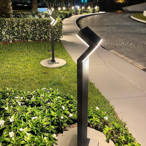 VONN Lighting 32" Modern VOB226088BL 100-277V 17-Watt ETL Certified Integrated LED Outdoor Bollard in Matte Black