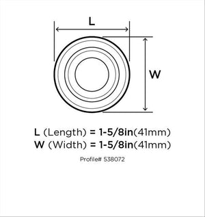 Amerock Cabinet Knob Satin Nickel 1-5/8 inch (41 mm) Diameter Kane 1 Pack Drawer Knob Cabinet Hardware