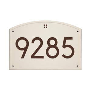 Whitehall 3907L1 - Cape Charles Modern Font Plaque, Estate Wall 1-line