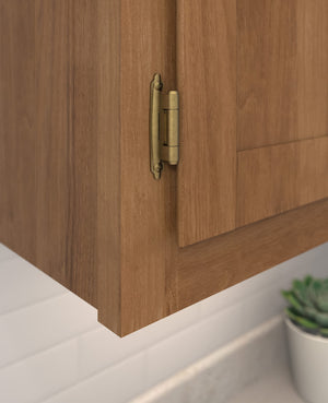 Amerock Cabinet Hinge Variable Overlay Hinge with Reverse Bevel Burnished Brass 2 Pack Self-Closing Hinge Cabinet Door Hinge