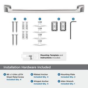 Amerock BH3603326 Chrome Towel Bar 18 in (457 mm) Towel Rack Revitalize Bathroom Towel Holder Bathroom Hardware Bath Accessories