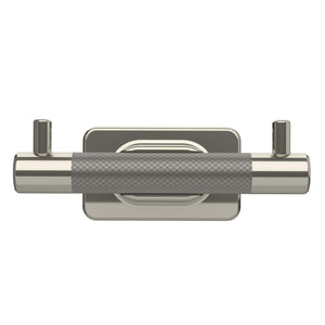 Amerock BA26613PNBBZ Polished Nickel/Golden Champagne Double Robe Hook 4-1/2 in. (114 mm) Length Towel Holder Esquire Towel Hook for Bathroom Bathroom Hardware Bath Accessories