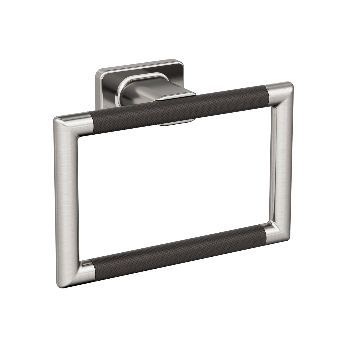 Amerock BH26612G10ORB Brushed Nickel/Oil-Rubbed Bronze Towel Ring 5-1/4 in (133 mm) Towel Holder Esquire Hand Towel Holder for Bathroom Wall Small Kitchen Towel Holder Bath Accessories