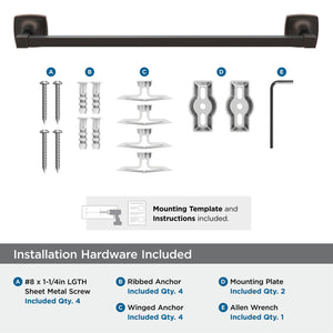 Amerock BH36093ORB Oil Rubbed Bronze Towel Bar 18 in (457 mm) Towel Rack Stature Bathroom Towel Holder Bathroom Hardware Bath Accessories