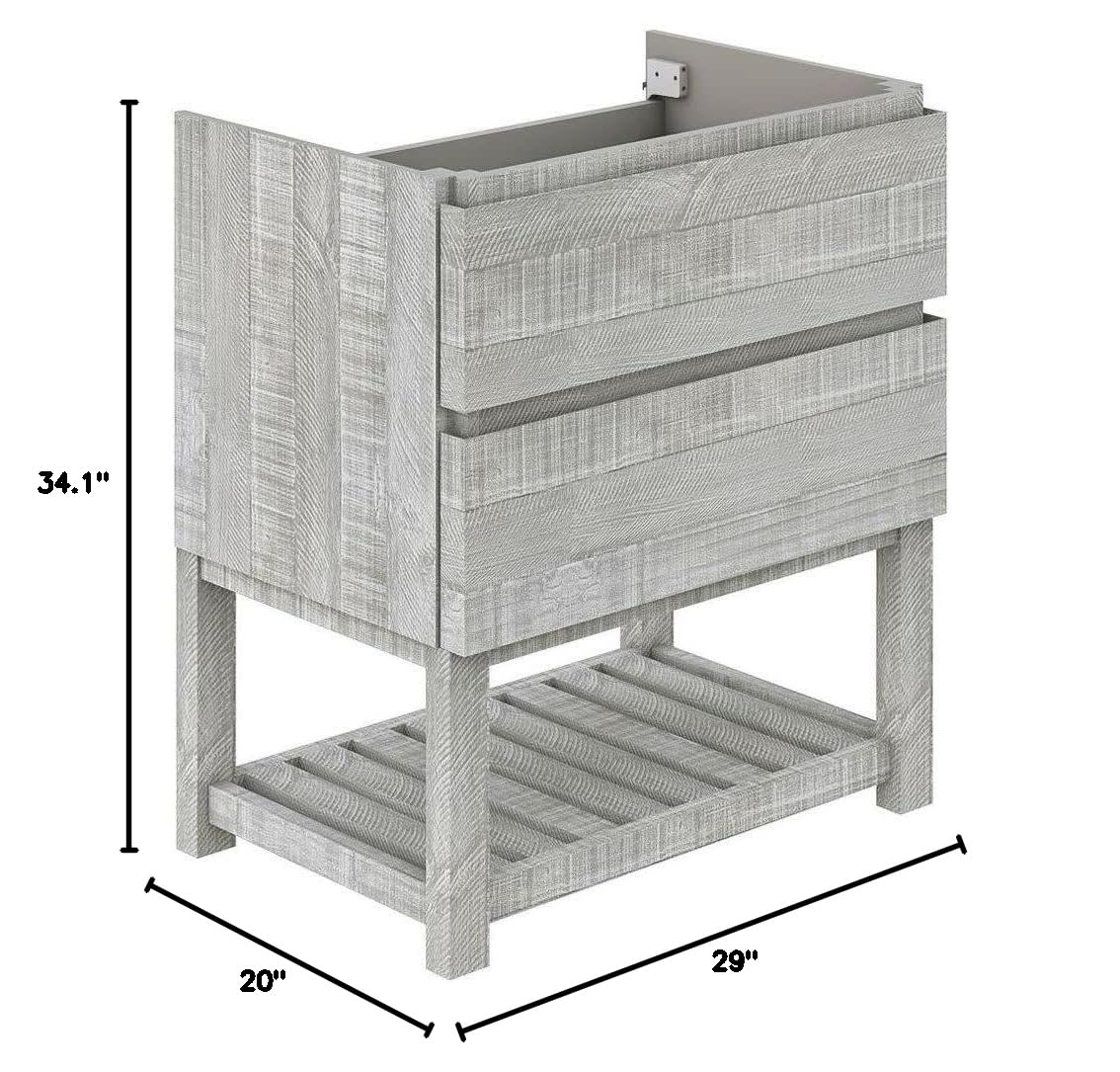 Fresca FCB3130ASH-FS Fresca Formosa 29" Floor Standing Open Bottom Modern Bathroom Cabinet in Ash