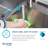 Elkay Crosstown ECTSRA33229TBG0 Equal Double Bowl Dual Mount Stainless Steel Kitchen Sink Kit with Aqua Divide