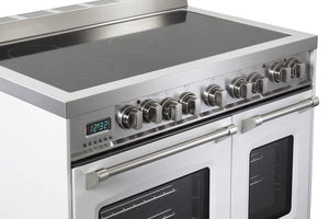 Verona VPFSEE365DW Prestige 36" Electric Glass Top Double Oven Range - White