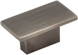 Jeffrey Alexander 81021BNBDL 1-9/16" Overall Length Brushed Pewter Rectangle Mirada Cabinet Knob