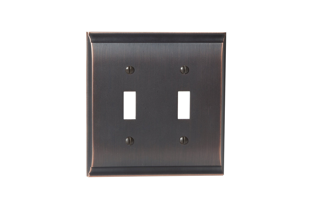 Amerock Wall Plate Oil Rubbed Bronze 2 Toggle Switch Plate Cover Candler 1 Pack Light Switch Cover