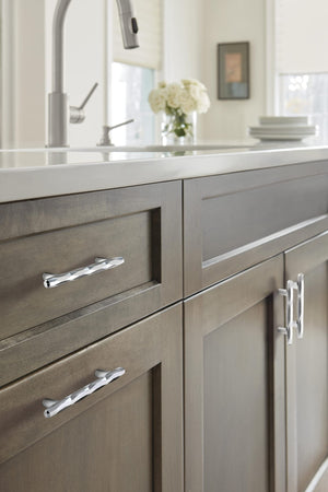 Amerock Cabinet Pull Polished Chrome 5-1/16 inch (128 mm) Center to Center St. Vincent 1 Pack Drawer Pull Drawer Handle Cabinet Hardware