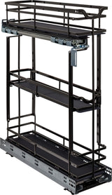 Hardware Resources SWS-BPO5BN 5" Black Nickel STORAGE WITH STYLE® Metal "No Wiggle" Base Pullout, Preassembled with Soft-close Slides