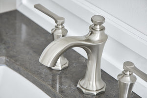 Gerber D304128BN Brushed Nickel Draper Two Handle Widespread Lavatory Faucet