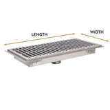 John Boos FTFG-1248 Fiberglass Commercial Floor Trough/Commercial Drain, 48"L x 12"W