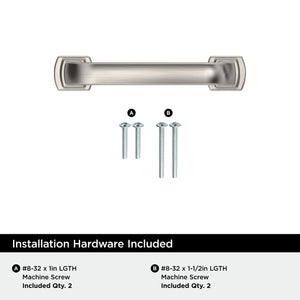 Amerock BP36897G10 Satin Nickel Cabinet Pull 3 inch (76mm) Center-to-Center Cabinet Hardware Surpass Furniture Hardware Drawer Pull