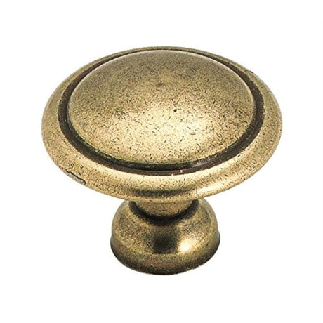 Amerock Cabinet Knob Light Antique Brass 1-3/8 inch (35 mm) Diameter Everyday Heritage 1 Pack Drawer Knob Cabinet Hardware