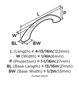 Amerock Cabinet Pull Satin Nickel 3-3/4 inch (96 mm) Center to Center Vaile 10 Pack Drawer Pull Drawer Handle Cabinet Hardware