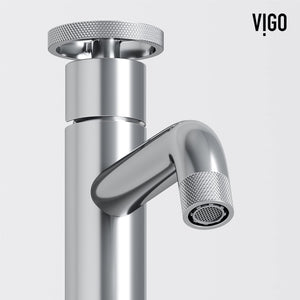 VIGO Cass 12 inch H Single Hole Single Handle Bathroom Faucet in Chrome - Vessel Sink Faucet VG03030CH