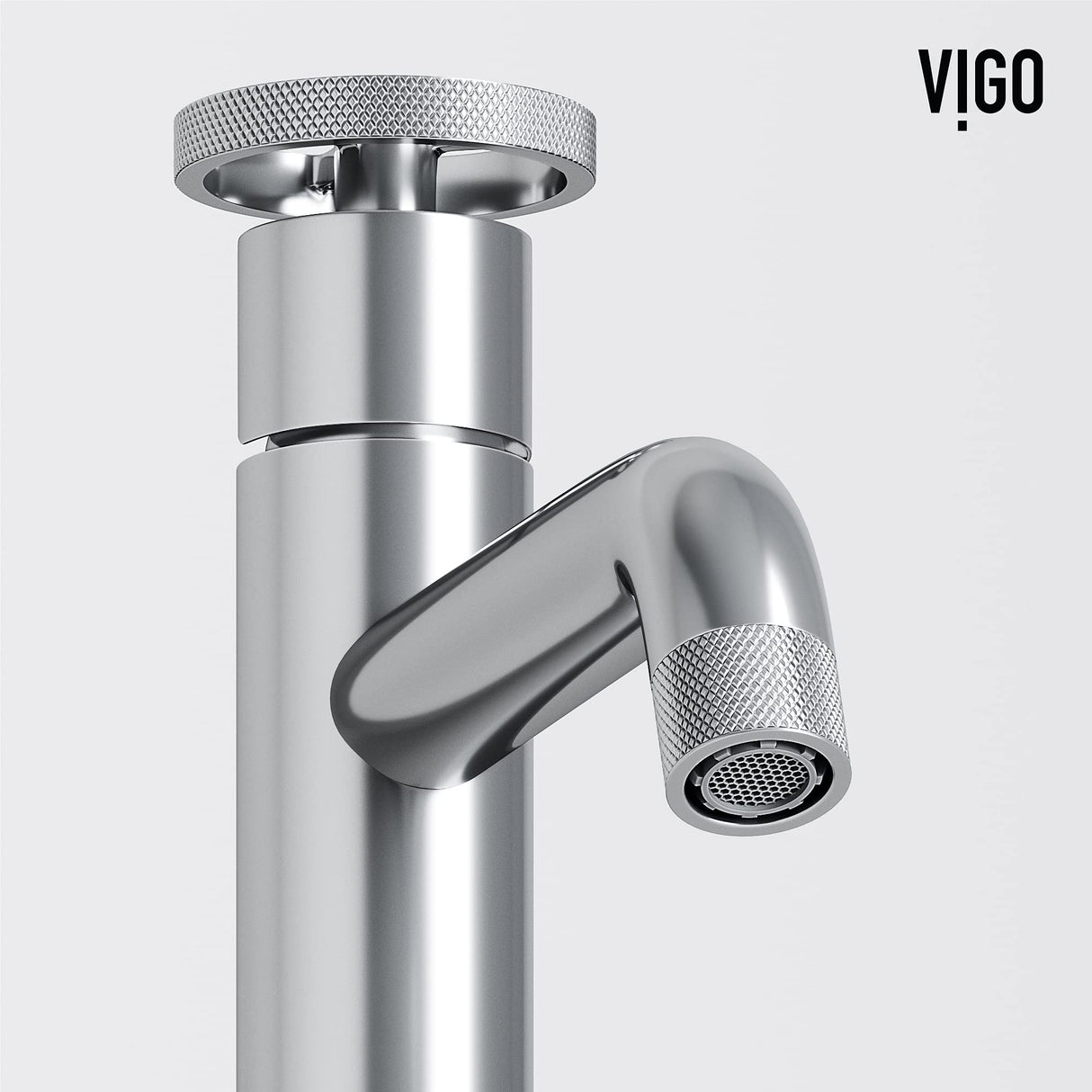 VIGO VGT2046 13.5" L -23.13" W -3.88" H Matte Stone Wisteria Composite Oval Vessel Bathroom Sink in White with Cass Faucet and Pop-Up Drain in Chrome