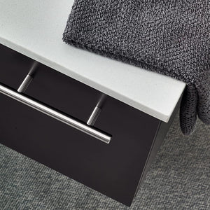 Fresca FVN6136GR-UNS-R Fresca Lucera 36" Gray Wall Hung Undermount Sink Modern Bathroom Vanity w/ Medicine Cabinet - Right Version