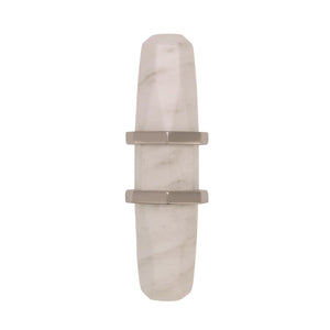 Amerock Cabinet Knob Marble White/Polished Nickel  2-1/2 inch (64 mm) Length Carrione 1 Pack Drawer Knob Cabinet Hardware