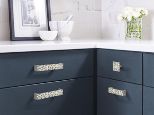 Amerock Cabinet Pull Satin Nickel 1-1/4 inch (32 mm) Center to Center Calathea 1 Pack Drawer Pull Drawer Handle Cabinet Hardware