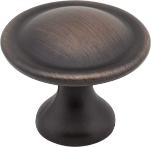 Elements 647DBAC-R 1-1/8" Diameter Brushed Oil Rubbed Bronze Button Watervale Retail Packaged Cabinet Mushroom Knob