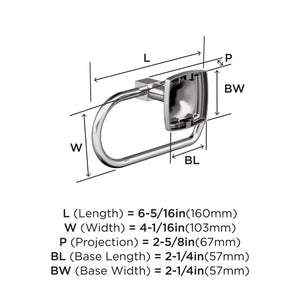 Amerock BH3609126 Chrome Single Post Toilet Paper Holder 7-1/16 in. (179 mm) Length Toilet Tissue Holder Stature Bath Tissue Holder Bathroom Hardware Bath Accessories