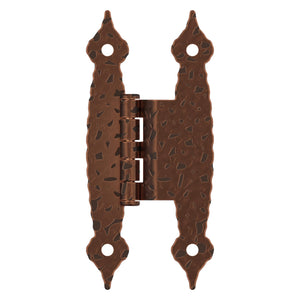 Amerock Cabinet Hinge 3/8 inch (10 mm) Offset Hinge Antique Copper 2 Pack Non Self-Closing Hinge H-Type Hinge Cabinet Door Hinge