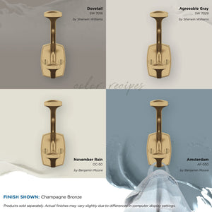 Amerock H37001CZ Vicinity Double Prong Decorative Wall Hook Champagne Bronze Hook for Coats, Hats, Backpacks, Bags Hooks for Bathroom, Bedroom, Closet, Entryway, Laundry Room, Office