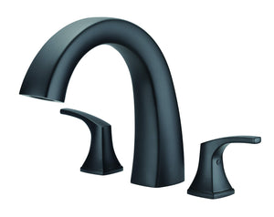 Gerber D300918BST Satin Black Vaughn Three Piece Roman Tub Trim Kit