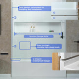New England Home Goods 60” x 32” Four-Piece Direct-to-Stud Alcove Tub Surround with Left-Drain Hole Soaking Bathtub Combo in White