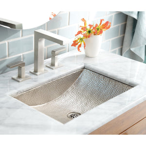 Native Trails CPS545 Avila Copper Under Mount Bathroom Sink, Brushed Nickel