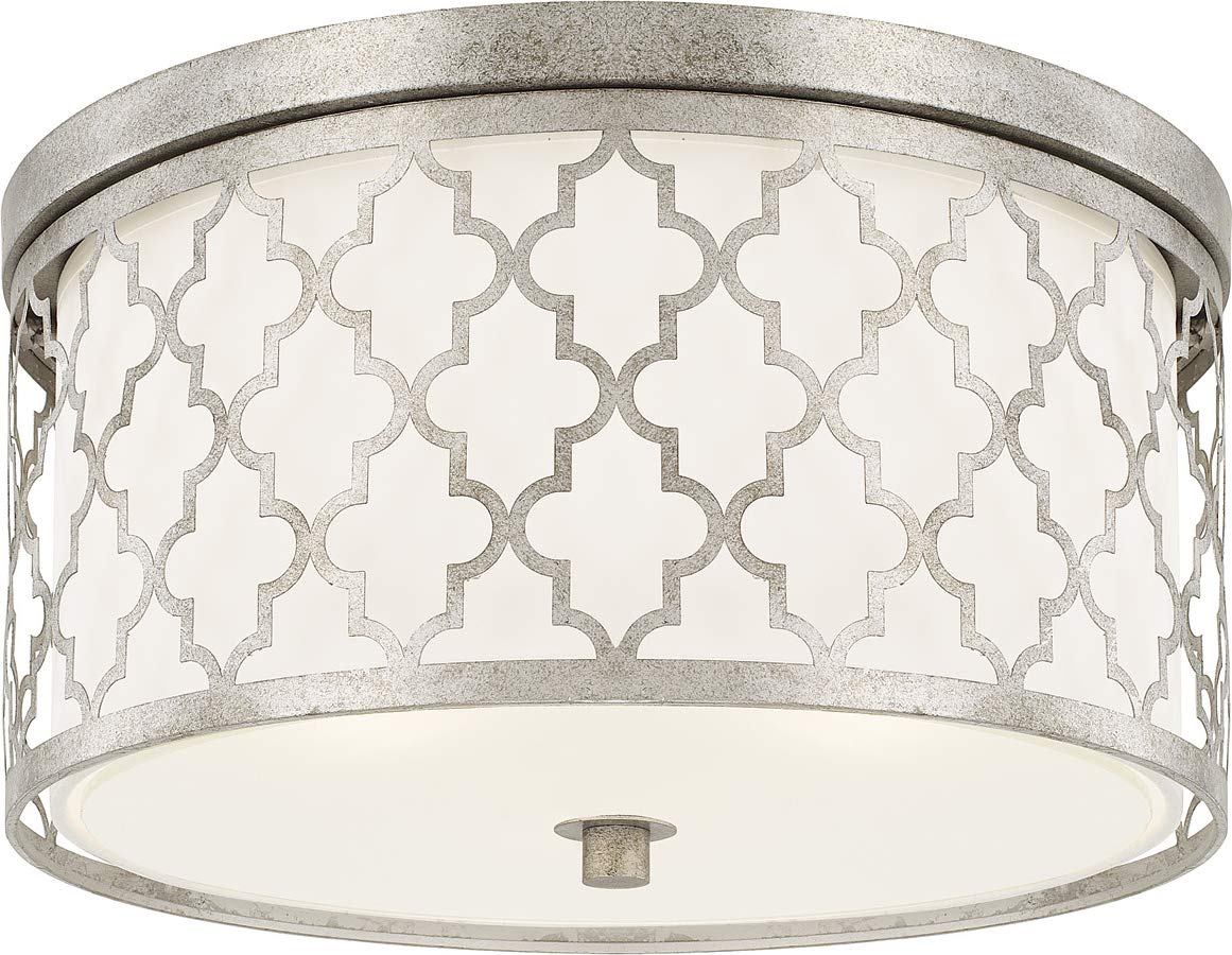 Capital Lighting 4549AS Ellis 3 Light Flush Mount Antique Silver