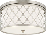 Capital Lighting 4549AS Ellis 3 Light Flush Mount Antique Silver