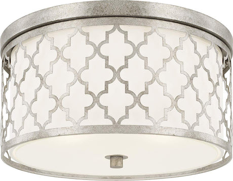 Capital Lighting 4549AS Ellis 3 Light Flush Mount Antique Silver