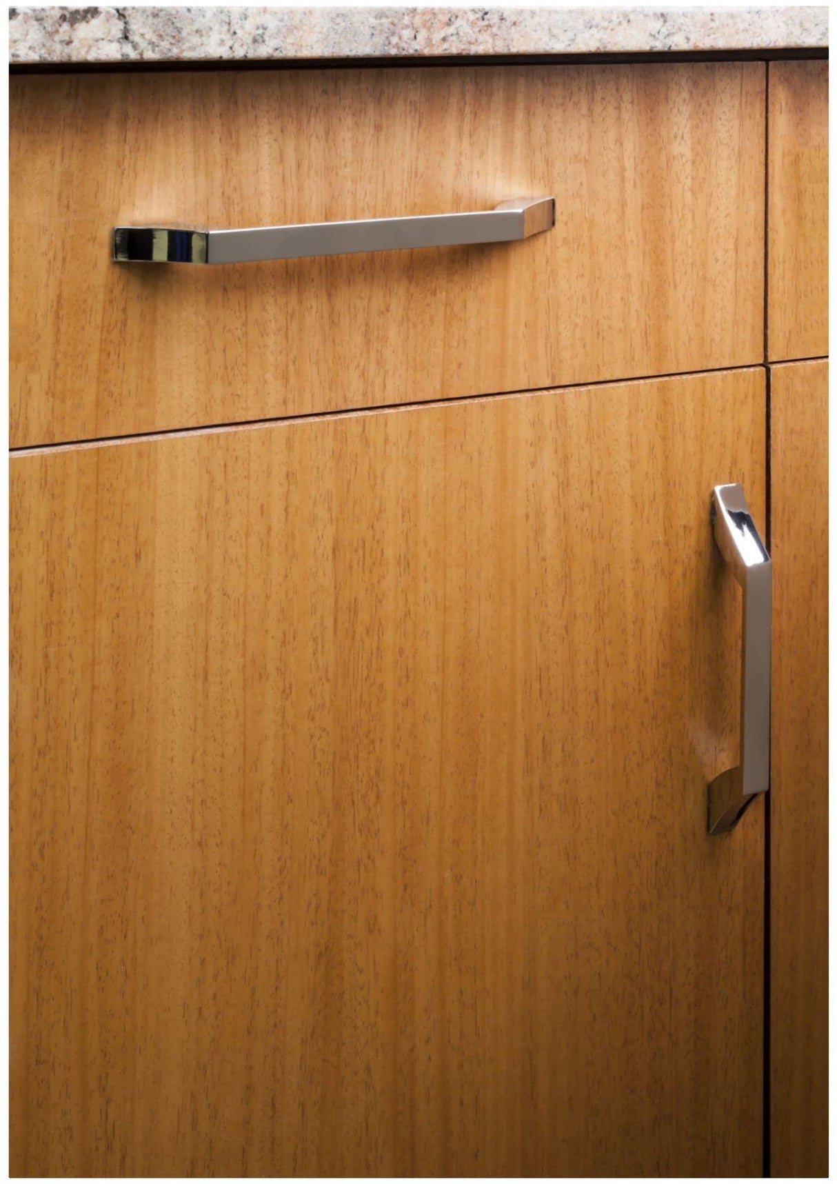 Jeffrey Alexander 798-160PC 160 mm Center-to-Center Polished Chrome Square Royce Cabinet Pull