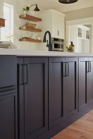Amerock Cabinet Pull Matte Black 6-5/16 inch (160 mm) Center-to-Center Renown 1 Pack Drawer Pull Cabinet Handle Cabinet Hardware