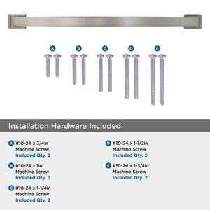 Amerock Appliance Pull Satin Nickel 18 inch (457 mm) Center to Center Candler 1 Pack Drawer Pull Drawer Handle Cabinet Hardware