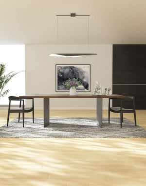 Kuzco LP70548-BK/WH TARO 48" LINEAR PENDANT OUTER BLACK INNER WHITE SHADE 32W 120VAC WITH LED DRIVER 3000K 90CRI