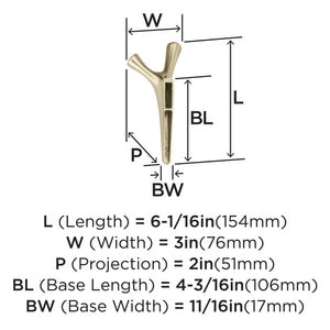 Amerock HBX37017BBZ Kodiak Double Prong Decorative Wall Hook Golden Champagne Hook for Coats, Hats, Backpacks, Bags Hooks for Bathroom, Bedroom, Closet, Entryway, Laundry Room, Office