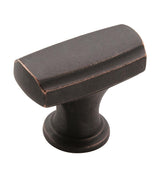 Amerock Cabinet Knob Dark Oiled Bronze 1-3/8 inch (35 mm) Length Highland Ridge 1 Pack Drawer Knob Cabinet Hardware