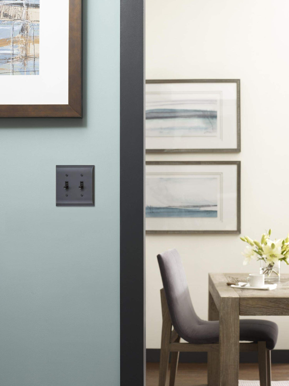 Amerock Wall Plate Black Bronze 2 Toggle Switch Plate Cover Candler 1 Pack Light Switch Cover