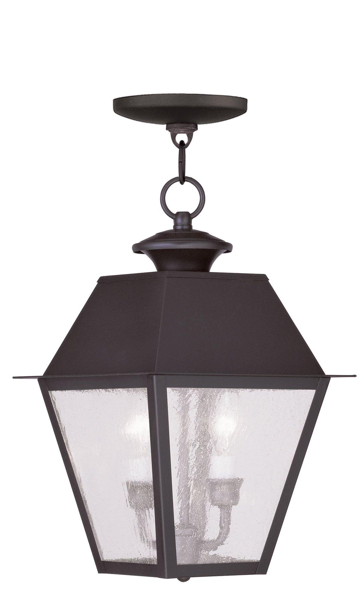 Livex Lighting 2167-07 Mansfield 2-Light Outdoor Hanging Lantern, Bronze